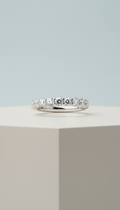 Minimalist Sterling Silver Moissanite Band