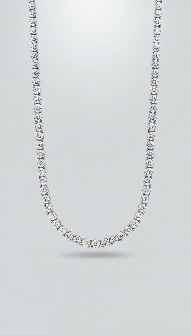 Classic Moissanite Tennis Necklace