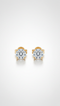 14k Gold Moissanite Stud Earrings