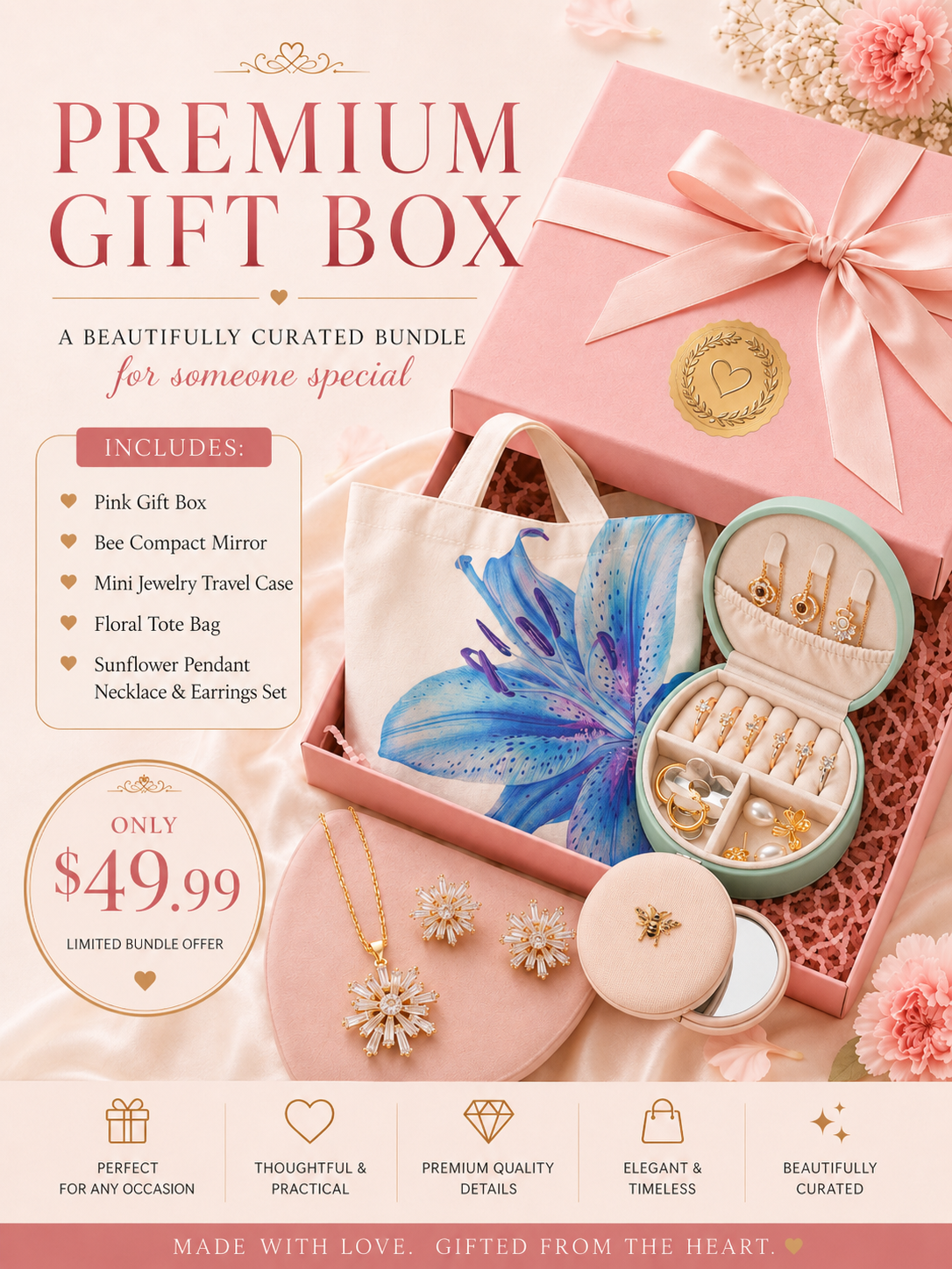 Regalo ng Puso Gift Box – Necklace, Earrings & Accessories Set