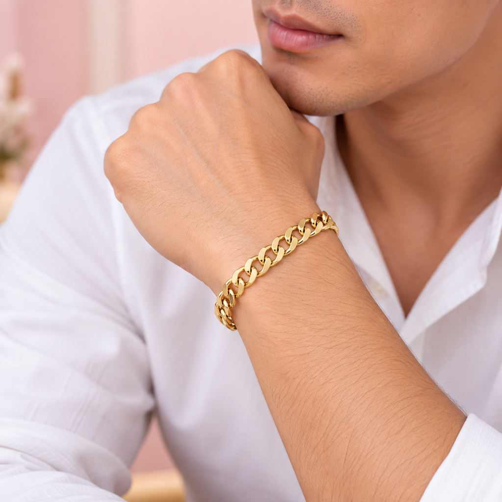 8 Inch Gold Filled Cuban Link Bracelet – Hypoallergenic & Tarnish Resistant