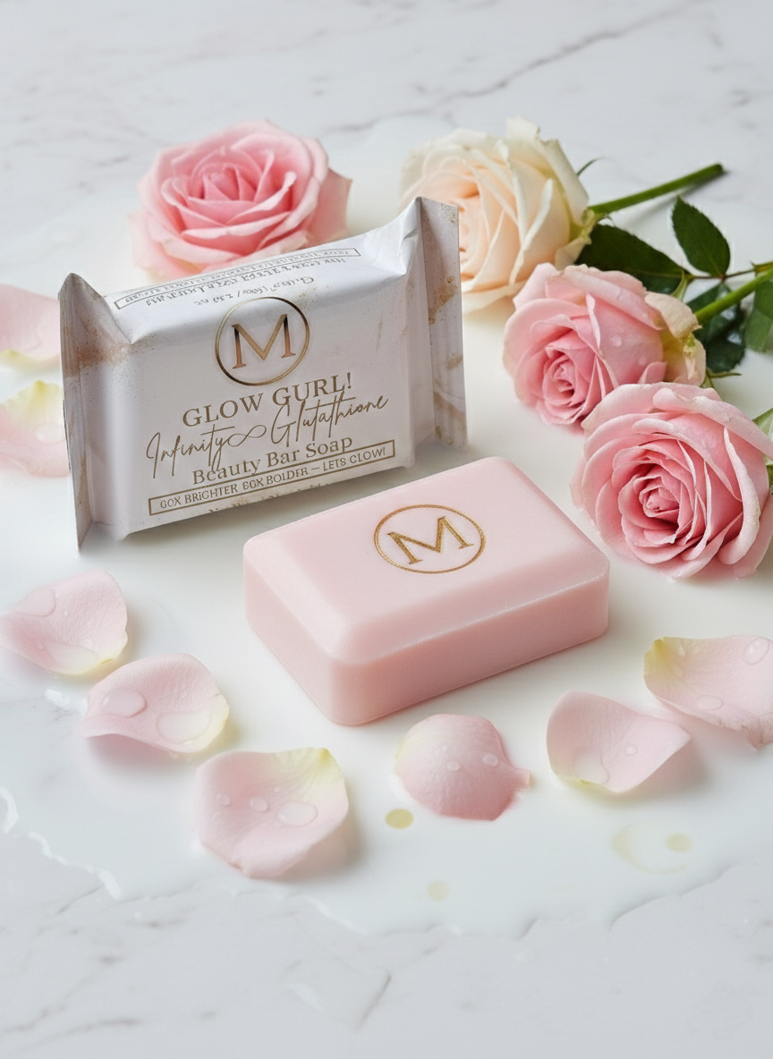 Glow Gurl 60x Whitening Soap – Glutathione & Alpha-Arbutin Brightening Bar for Dark Spots & Even Skin Tone