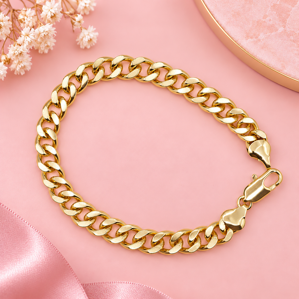 8 Inch Gold Filled Cuban Link Bracelet – Hypoallergenic & Tarnish Resistant