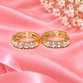 18K Gold Filled CZ Huggie Hoop Earrings 1cm | Hypoallergenic