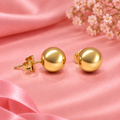18K Gold Filled Classic Ball Studs | Hypoallergenic, Tarnish-Free